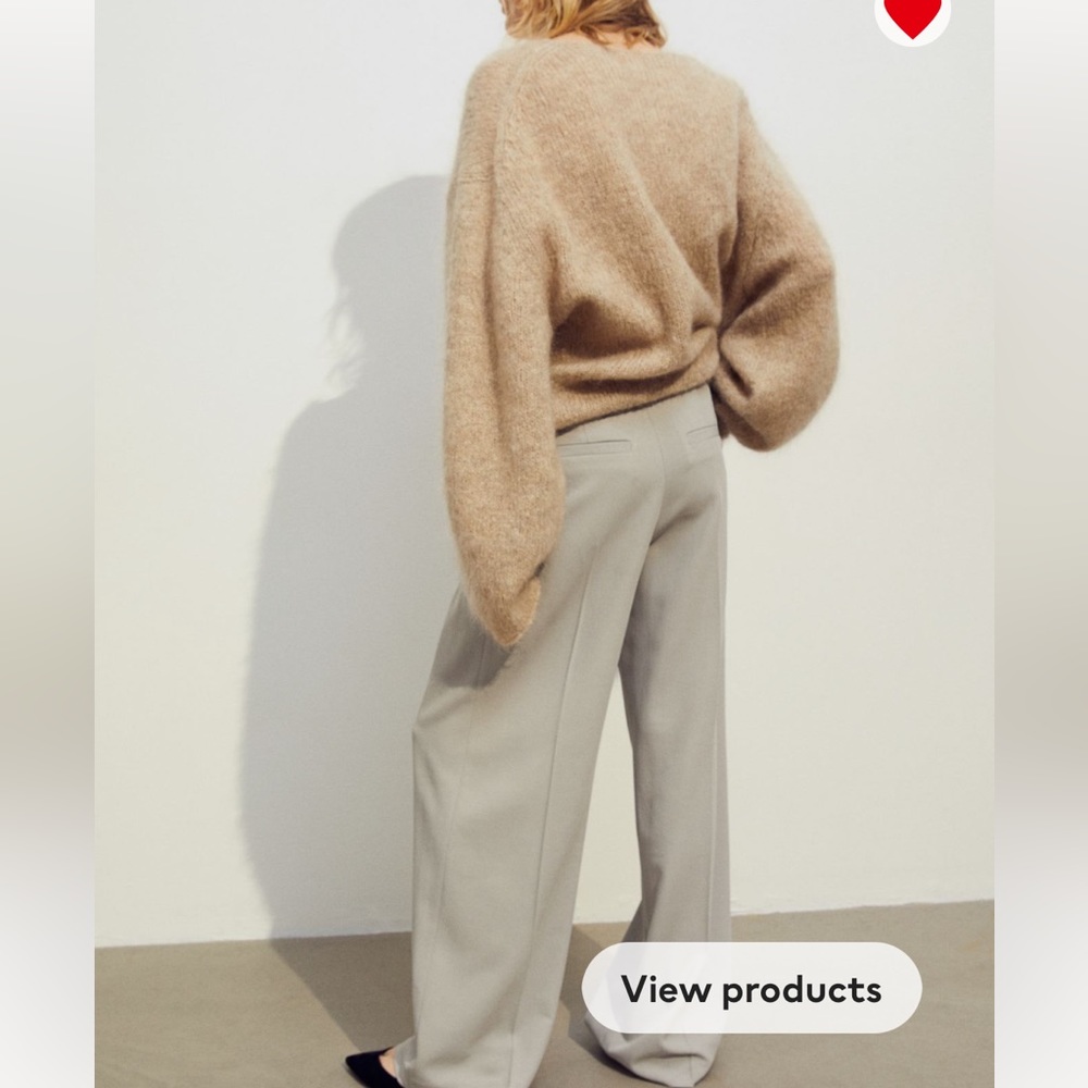 H&M Premium Collection Wool-Blend Wide Leg Pants - Picture 3 of 10